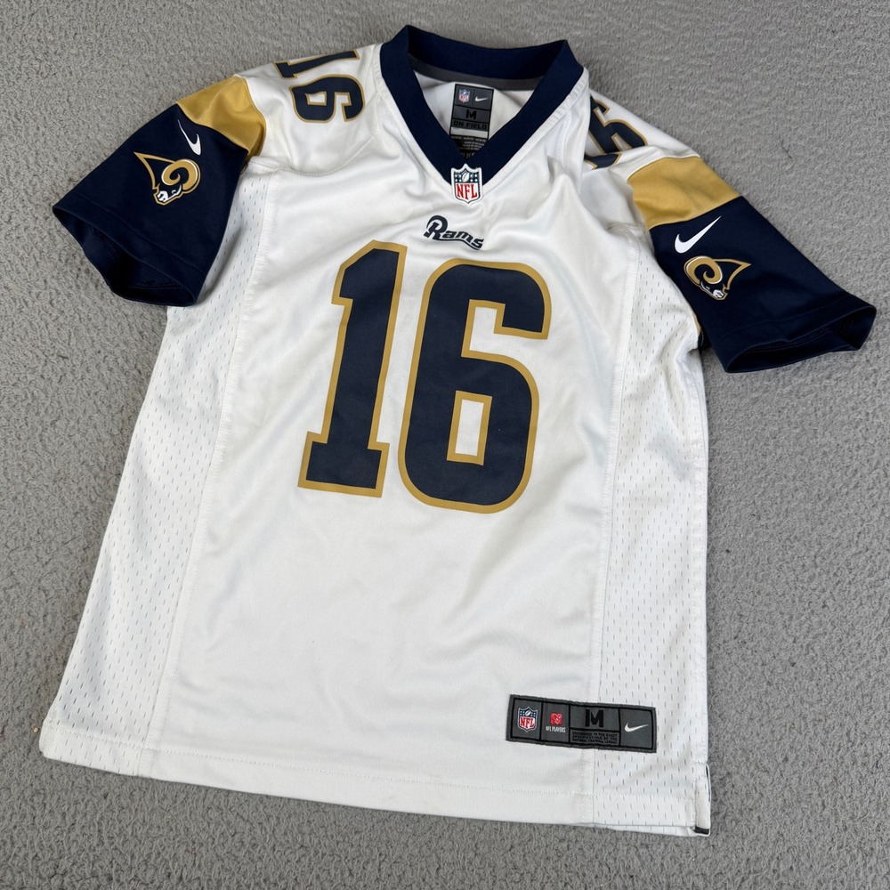 Nike Jersey Kids M White Jared Goff Los Angeles Rams NFL On Field Football 16